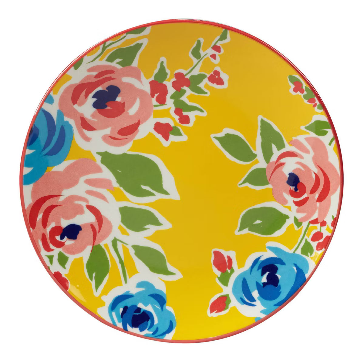 Salad Plate – Culinvaro Set of 6 Damask Floral Assorted Salad Plates