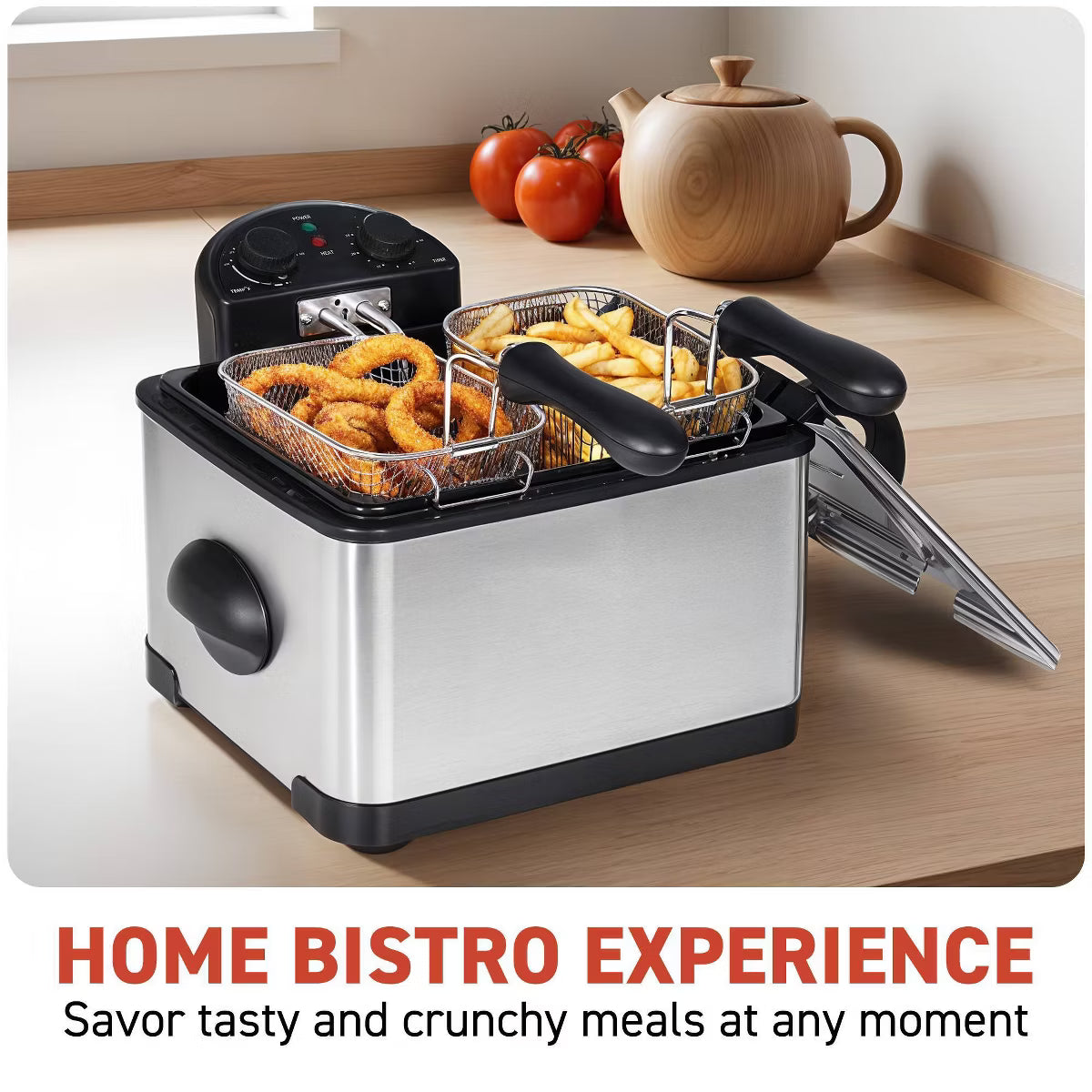 Deep Fryer – 4qt Deep Fryer - – Silver