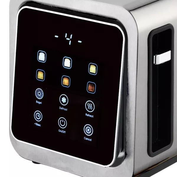 Toaster – ouch Screen 2-Slice Digital Toaster with Extra Wide Slots – Silver