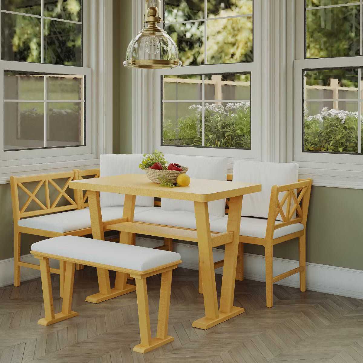 Dining Set – Culinvaro 6 Piece Dining Table Set for 6, Farmhouse Dining Set