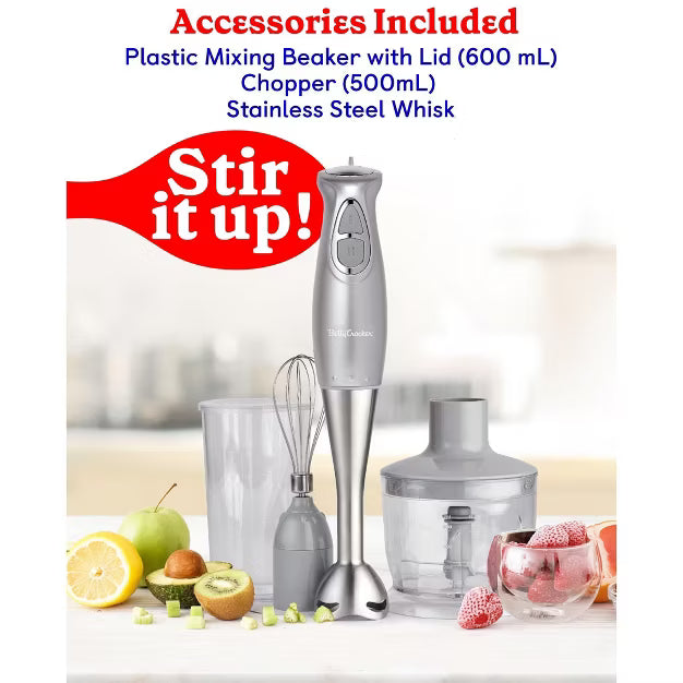Immersion Blender – Blender, 2-Speed Hand Mixer with Blade – Stainless Steel