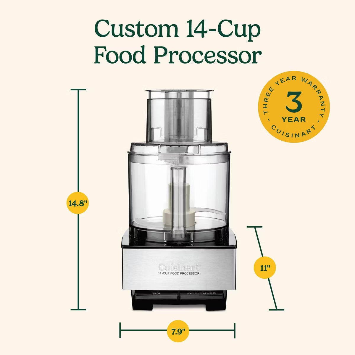 Food Processor – 14-Cup Food Processor - Brushed – Silver