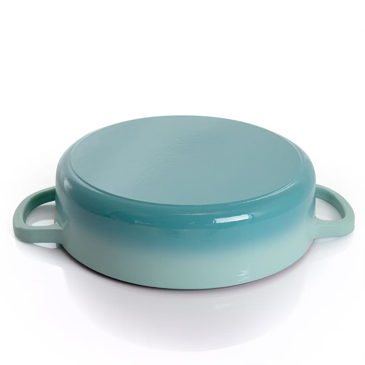 Dutch Oven – 5 Quart Artisan Enameled Cast Iron Braiser Pan – Blue