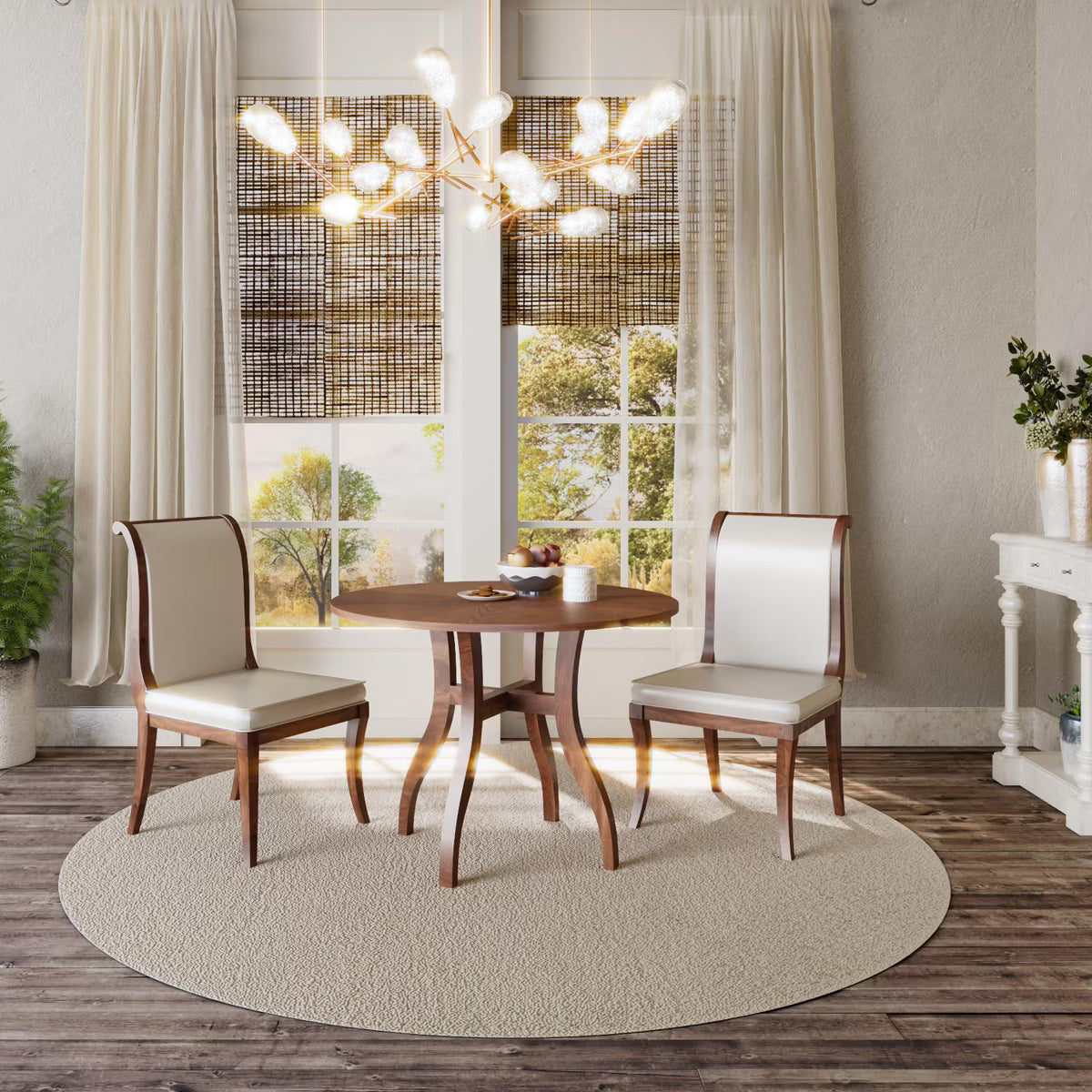 3 Piece Round Dining Table Set for 2