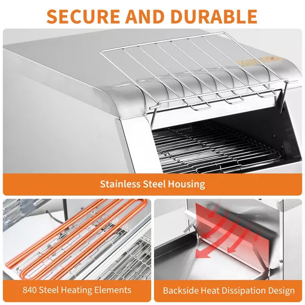 Toaster – Commercial Conveyor Toaster with 3 Toasting Modes – 1800w
