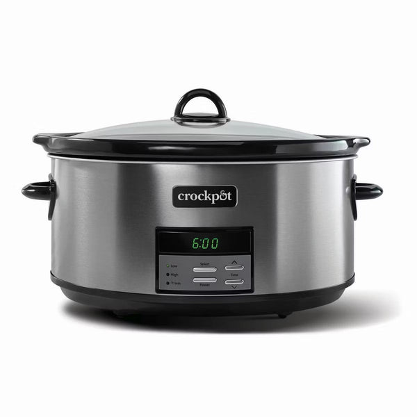 Slow Cooker – 8qt Programmable Slow Cooker Stainless – Black