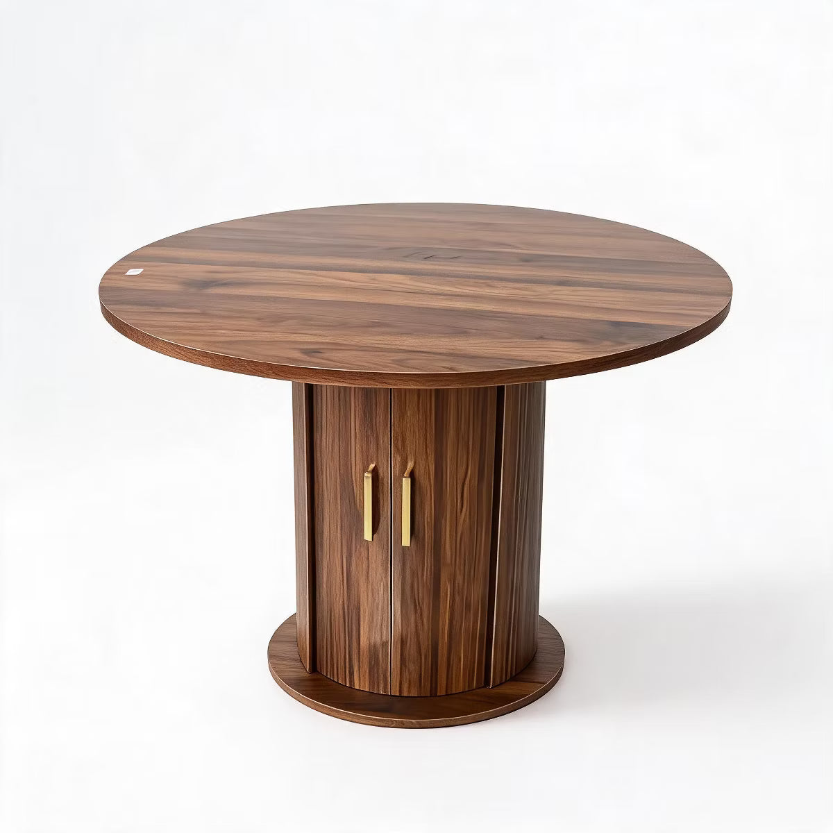 Dining Table – Culinvaro Farmhouse Round Dining Table for 2-4, Small Wooden Kitchen Table with Hidden Storage