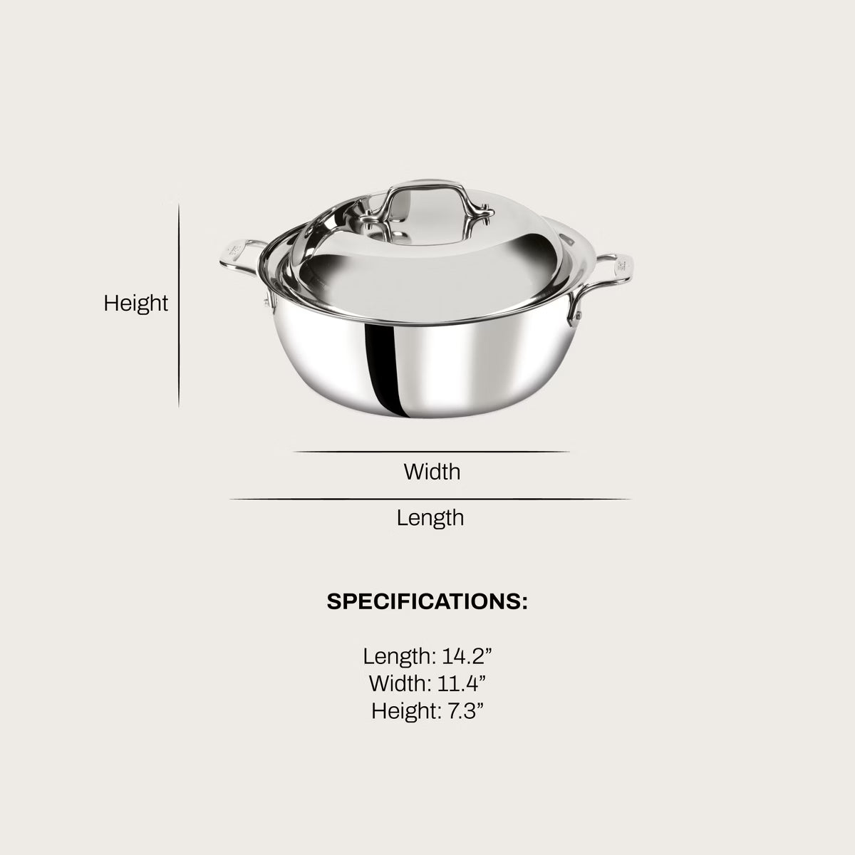 Dutch Oven – 5.5qt Dutch Oven – Silver