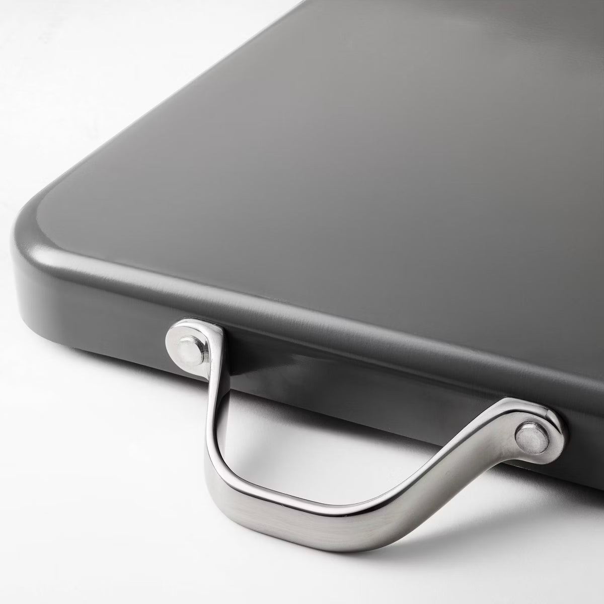 Griddle Pan – Nonstick Ceramic Coated Aluminum Double Burner Griddle Dark – Gray