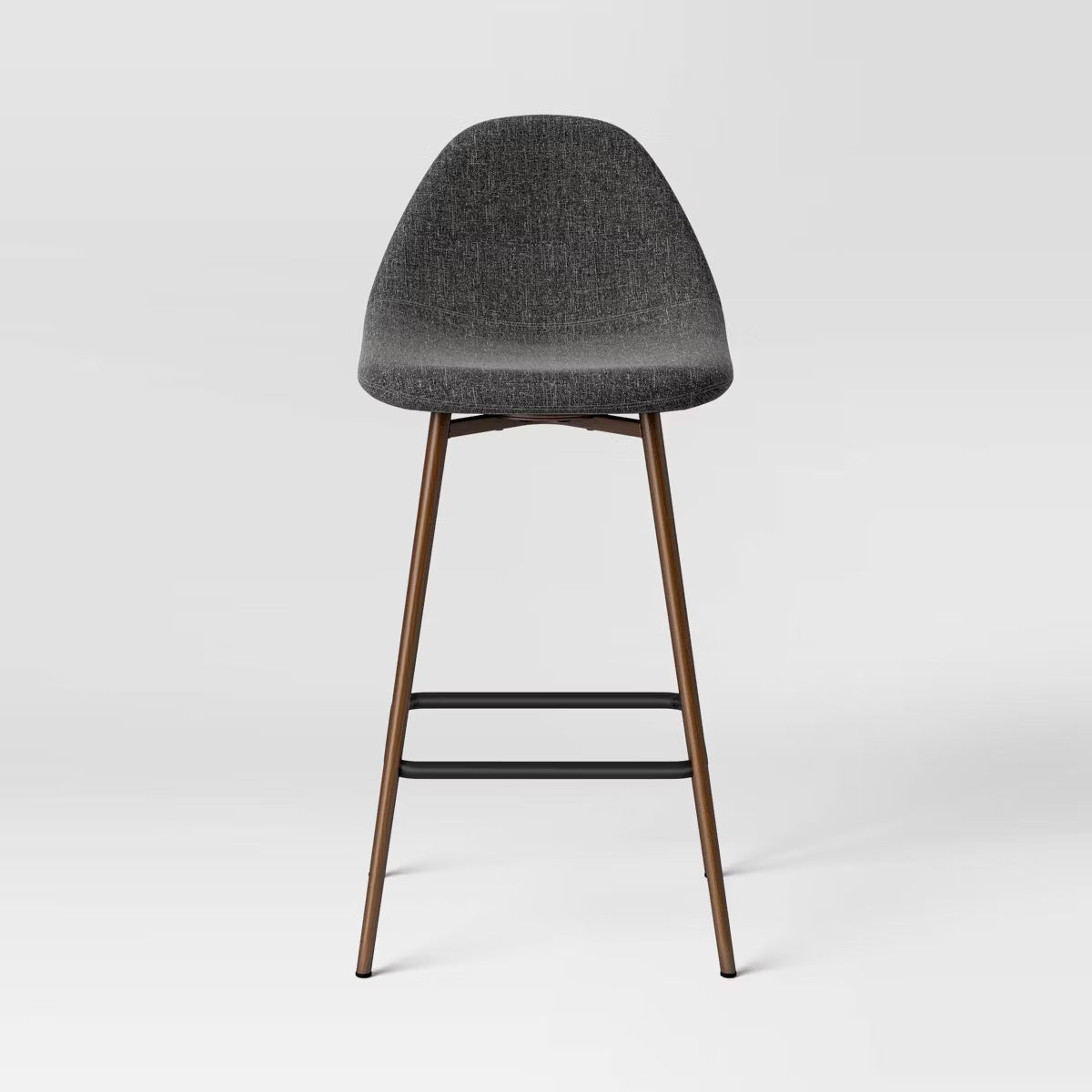 24.5" Copley Counter Height Barstool with Footrest Dark Gray