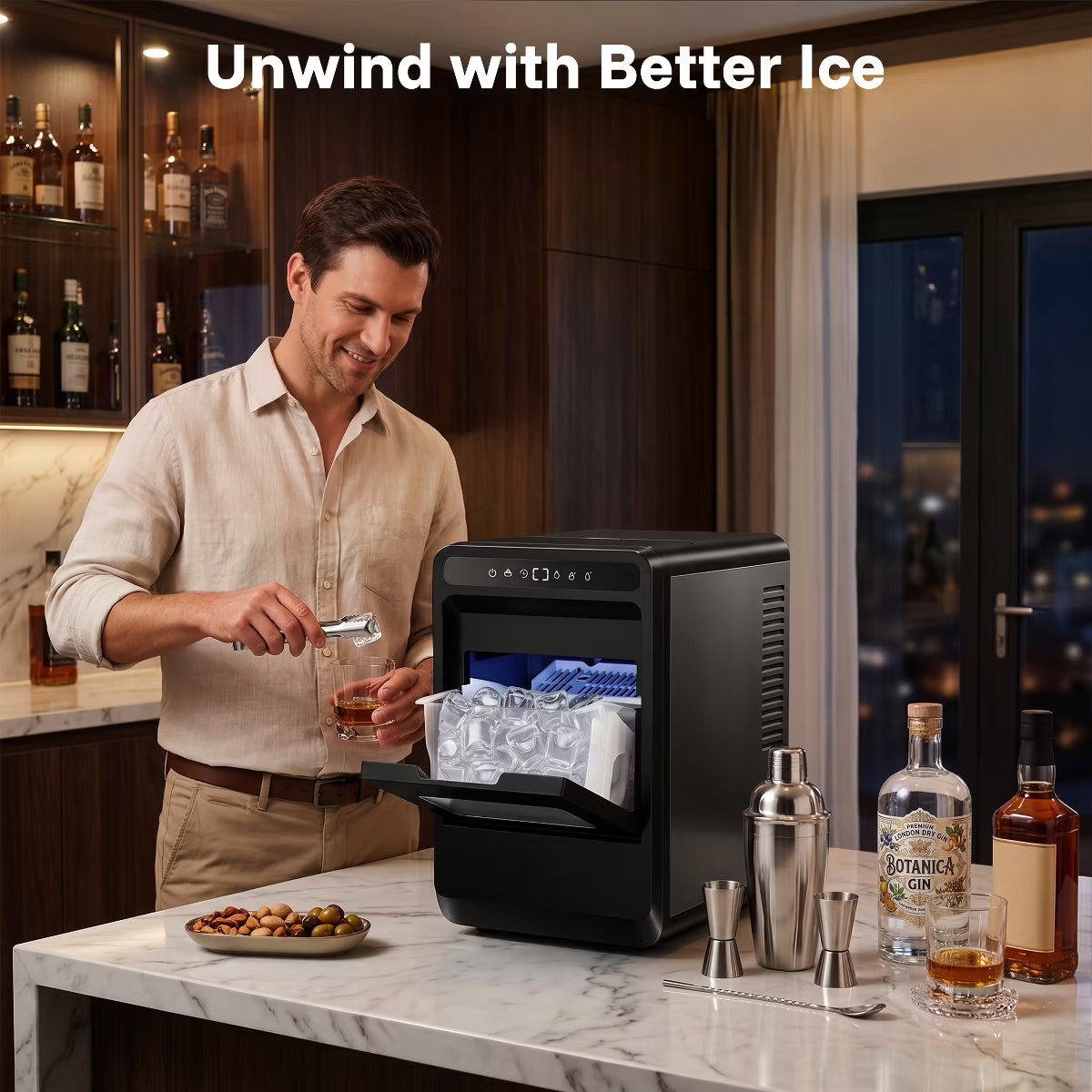Ice Maker – Ice Maker, 8PCS Solid Nugget Ice – Clear
