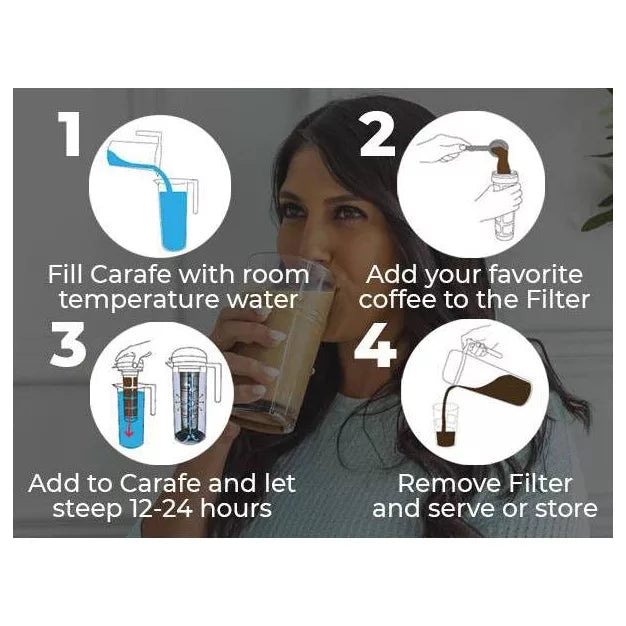 Cold Brew Coffee Maker – 1.2L 360 Cold Brew Coffee Maker – Black