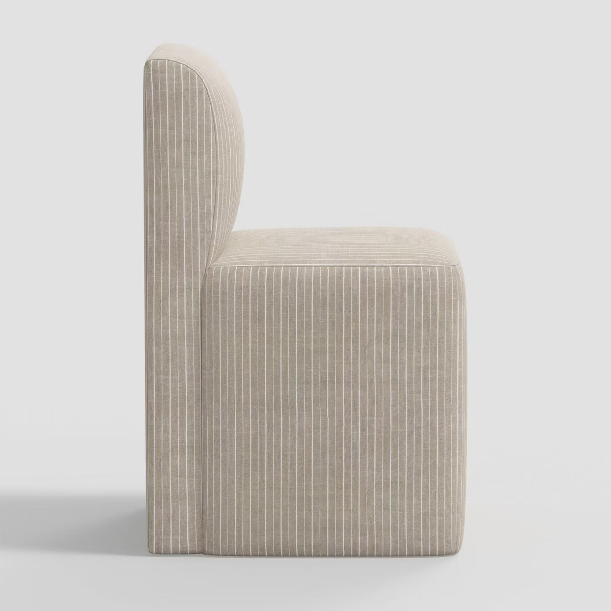 Amelia Fully Upholstered Dining Chair in Pinstripe