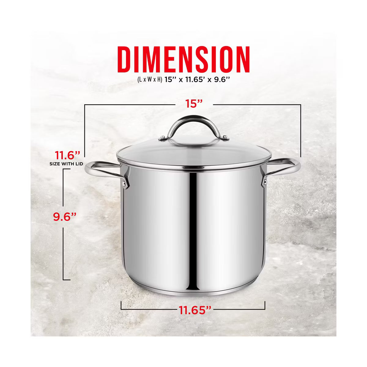 Stock Pot – Deluxe Stockpot – Silver
