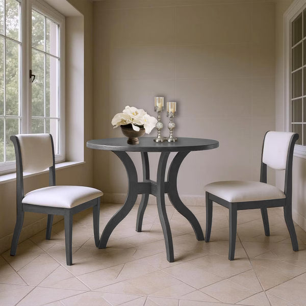 3 Piece Round Dining Table Set for 2