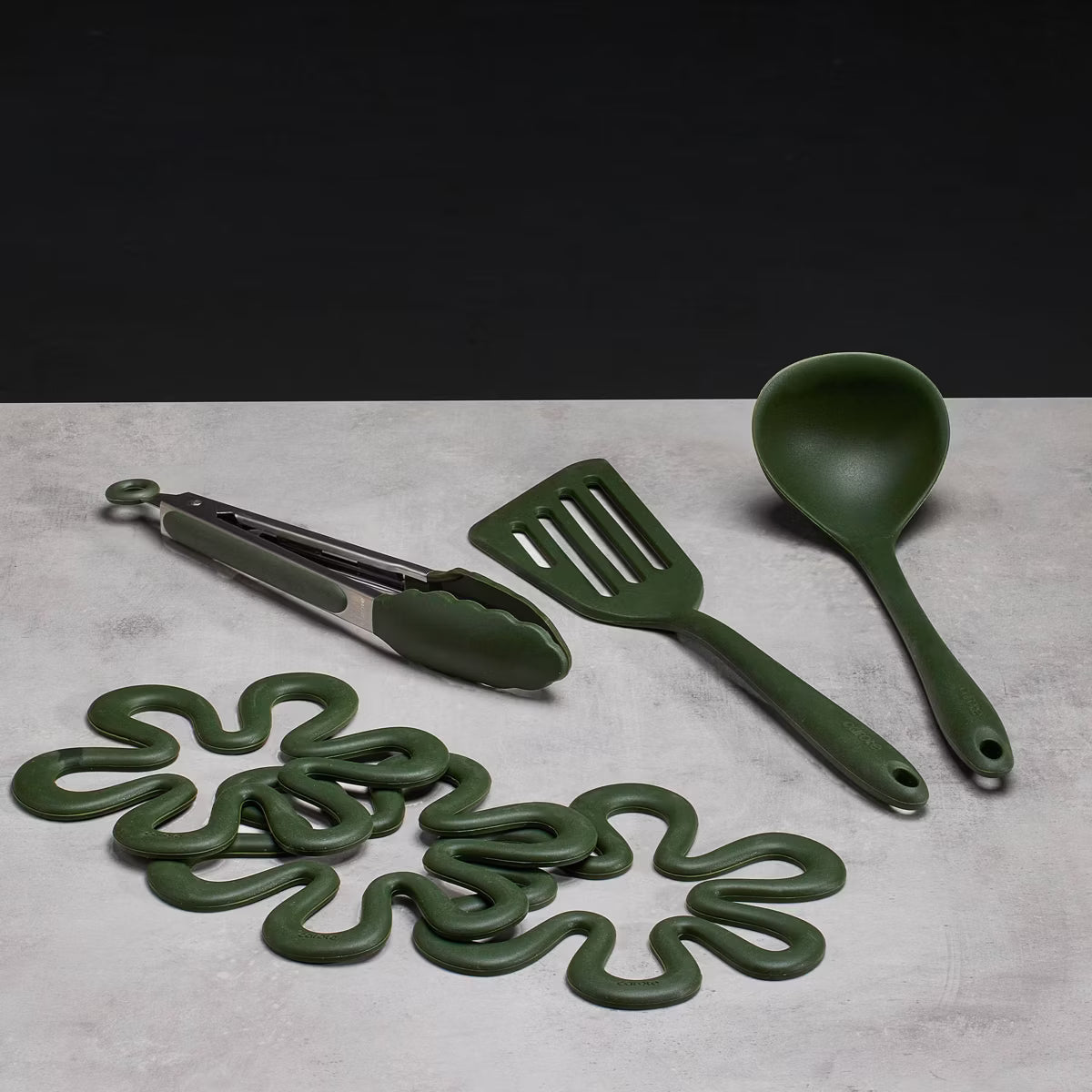 Cookware Set – 21pc Nonstick Cookware Set Taupe – Dark Green