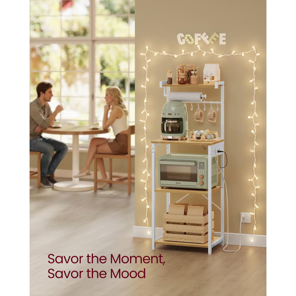 Baker's Rack – Culinvaro Kitchen Bakers Rack with Power Outlet