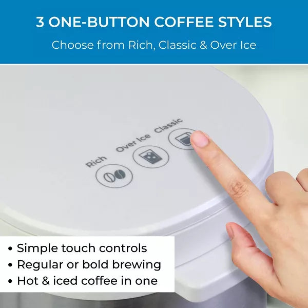Single-Serve Coffee Maker – Single Serve Coffee Maker with Travel Mug – White