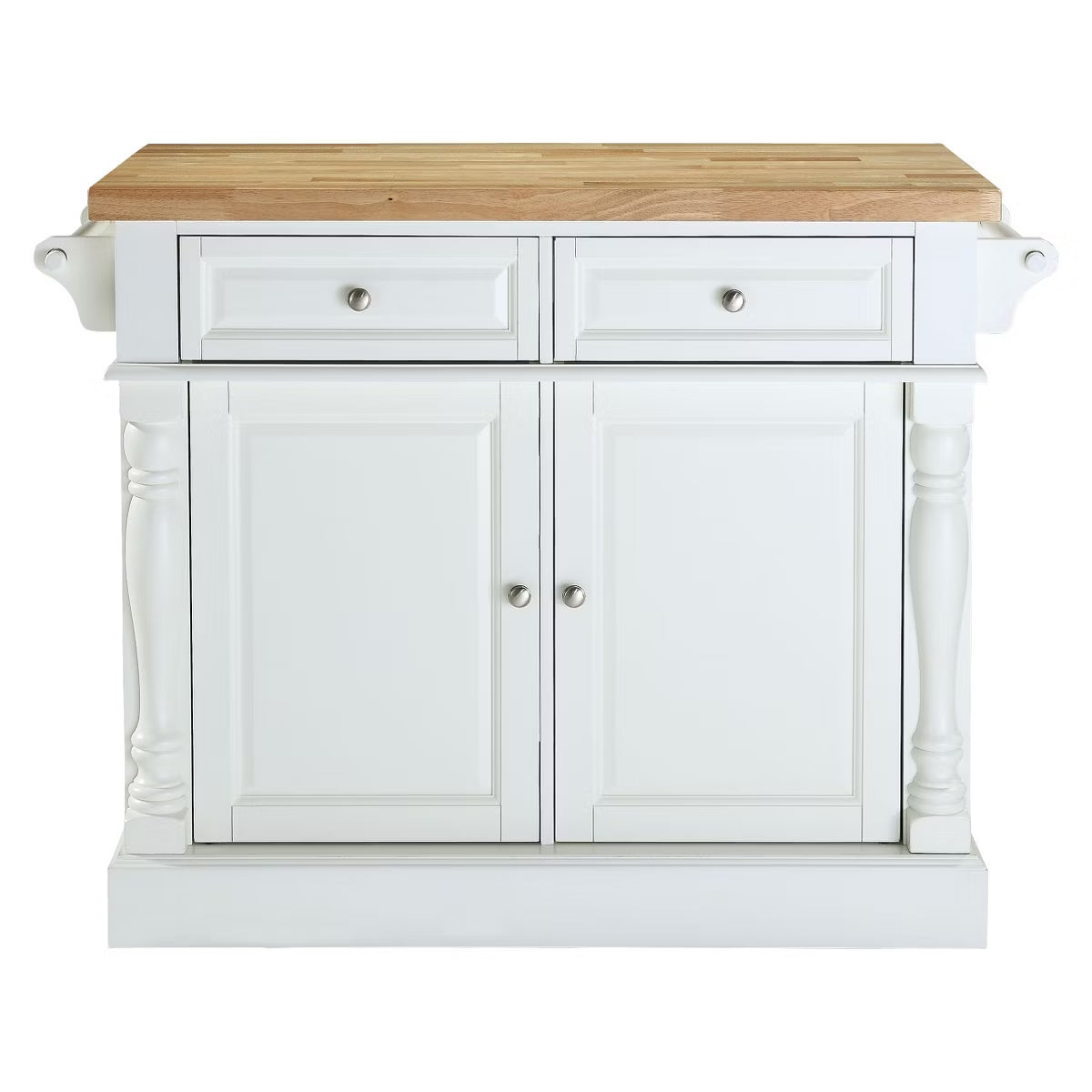 Butcher Block – Culinvaro Butcher Block Top Kitchen Island - White