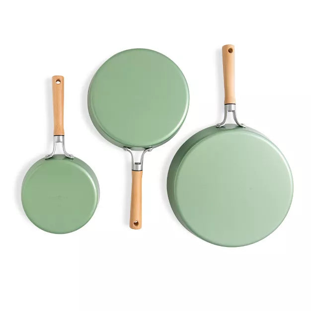 Frying Pan – 3 Piece Nonstick Frying Pan Set – Green