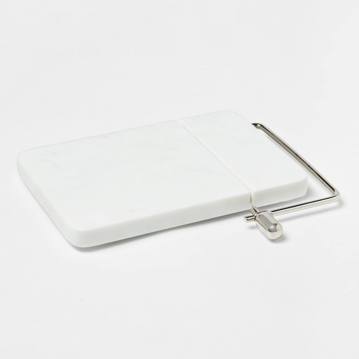 Cutting Board – Culinvaro 9" x 6" Marble Cheese Slicer Cutting Board White
