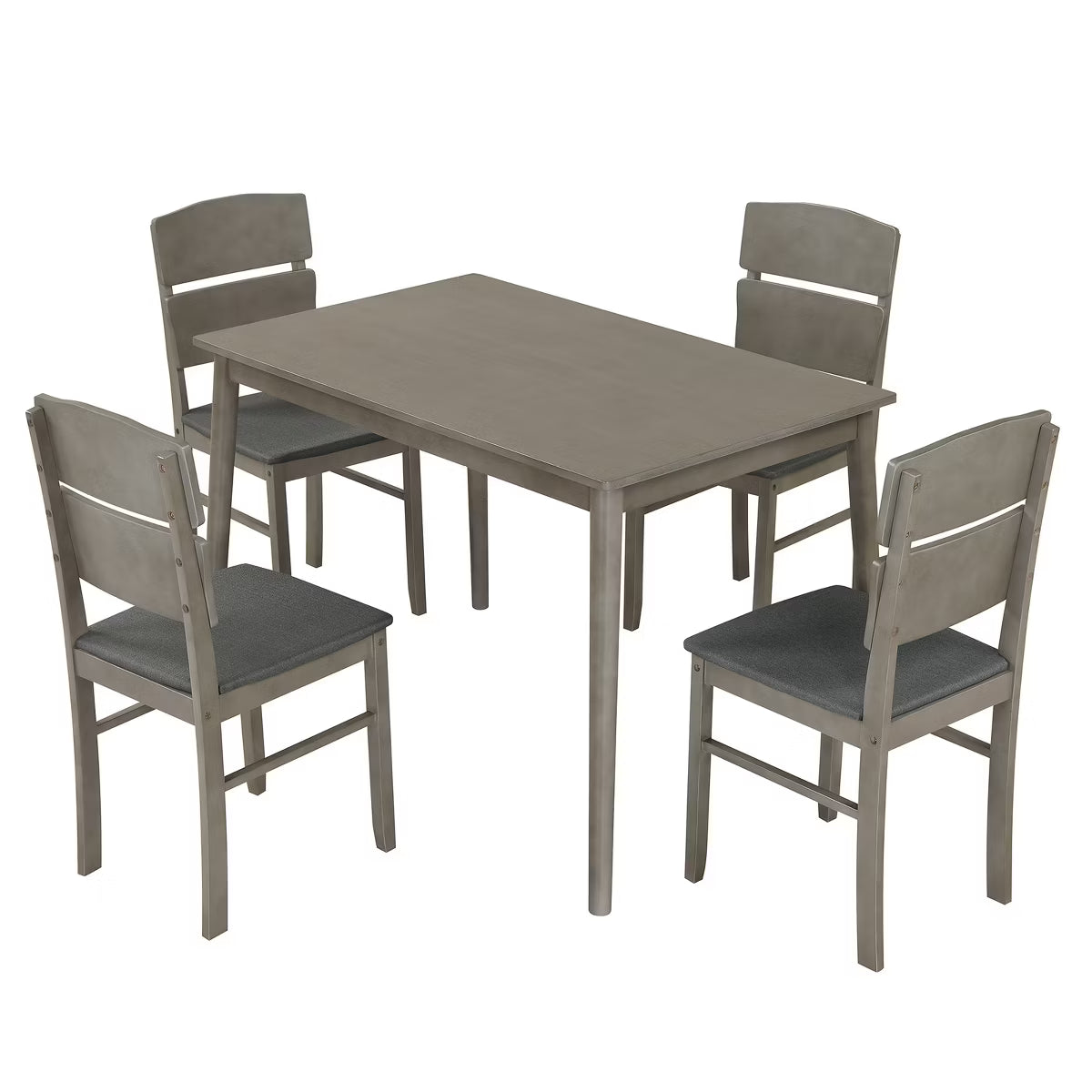 Dining Set – Culinvaro 5 PCS Dining Table Set for 4 Farmhouse Wooden Table & 4 Upholstered Chairs