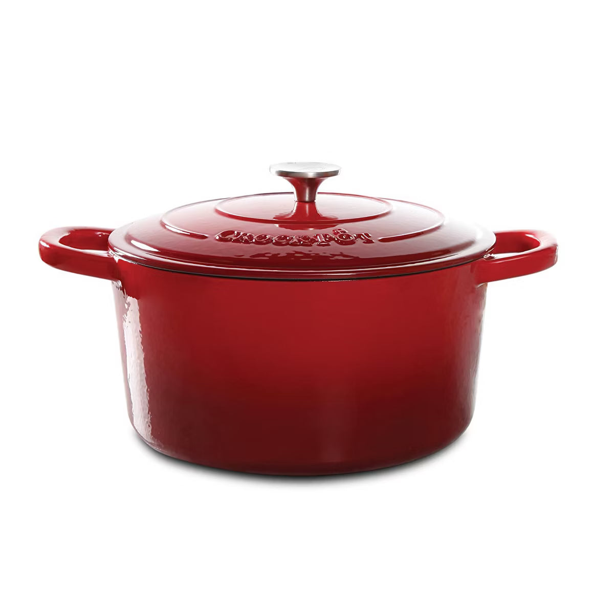 Dutch Oven – 7 Quart Oval Enameled Cast Iron Dutch Oven in Scarlet – Red
