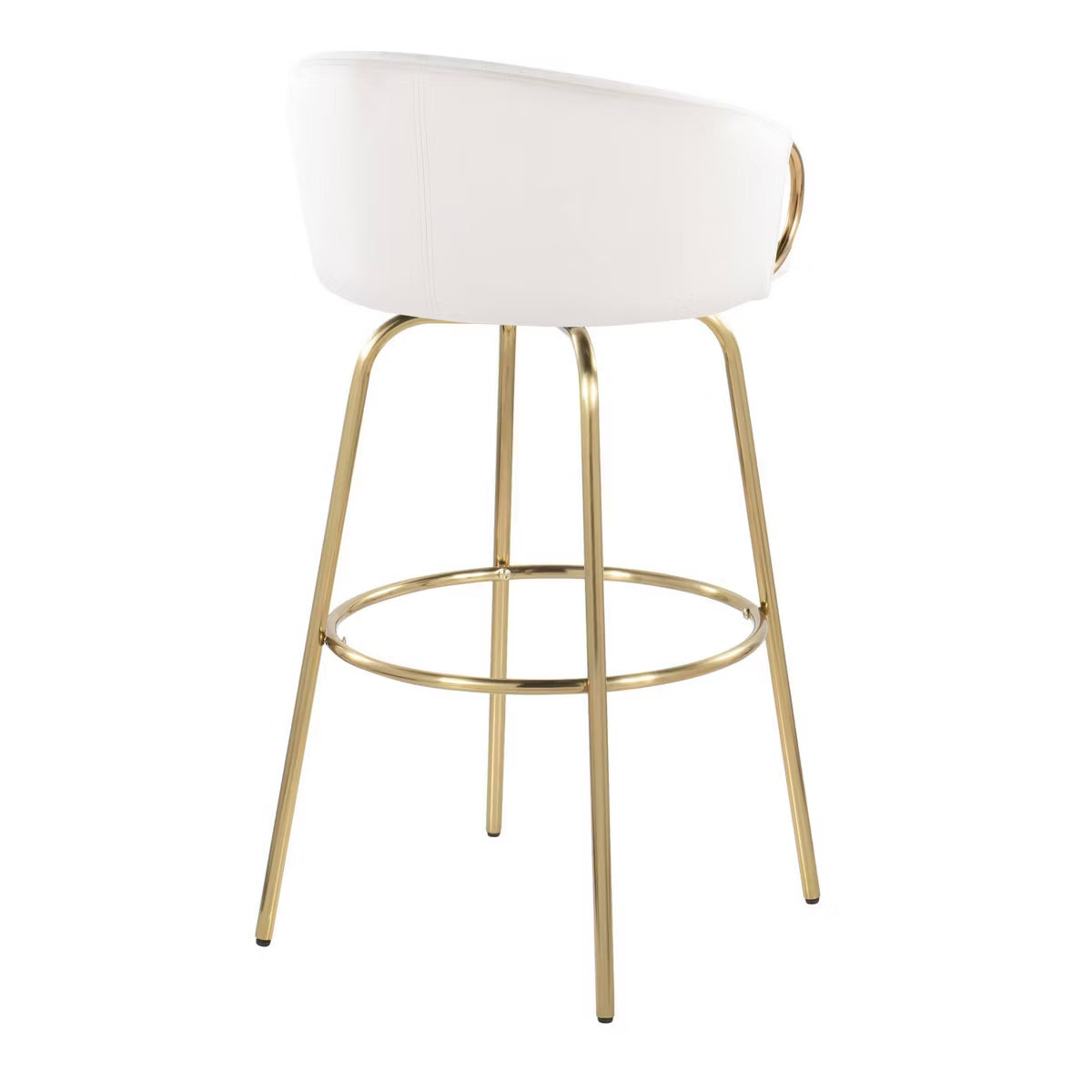 Set of 2 Claire Barstools Gold/Cream