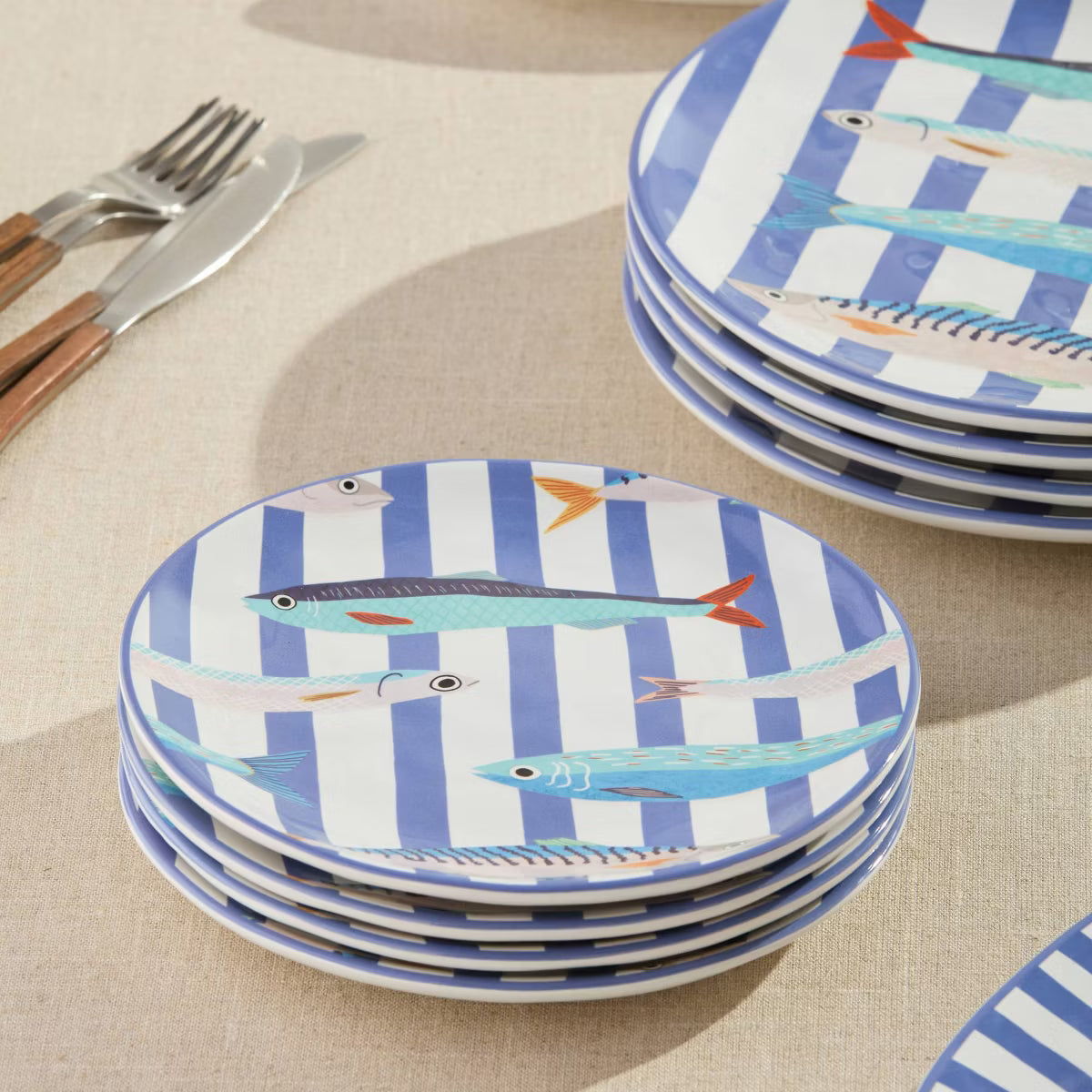 Salad Plate – Culinvaro Something Fishy Set of 4 Salad Plates