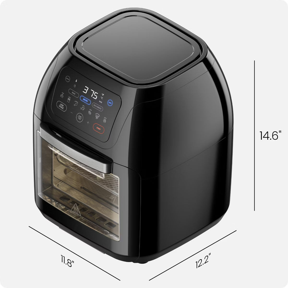 Air Fryer – Multifunctional Digital 10 Qt. Air Fryer+ Rotisserie, Fry – Black