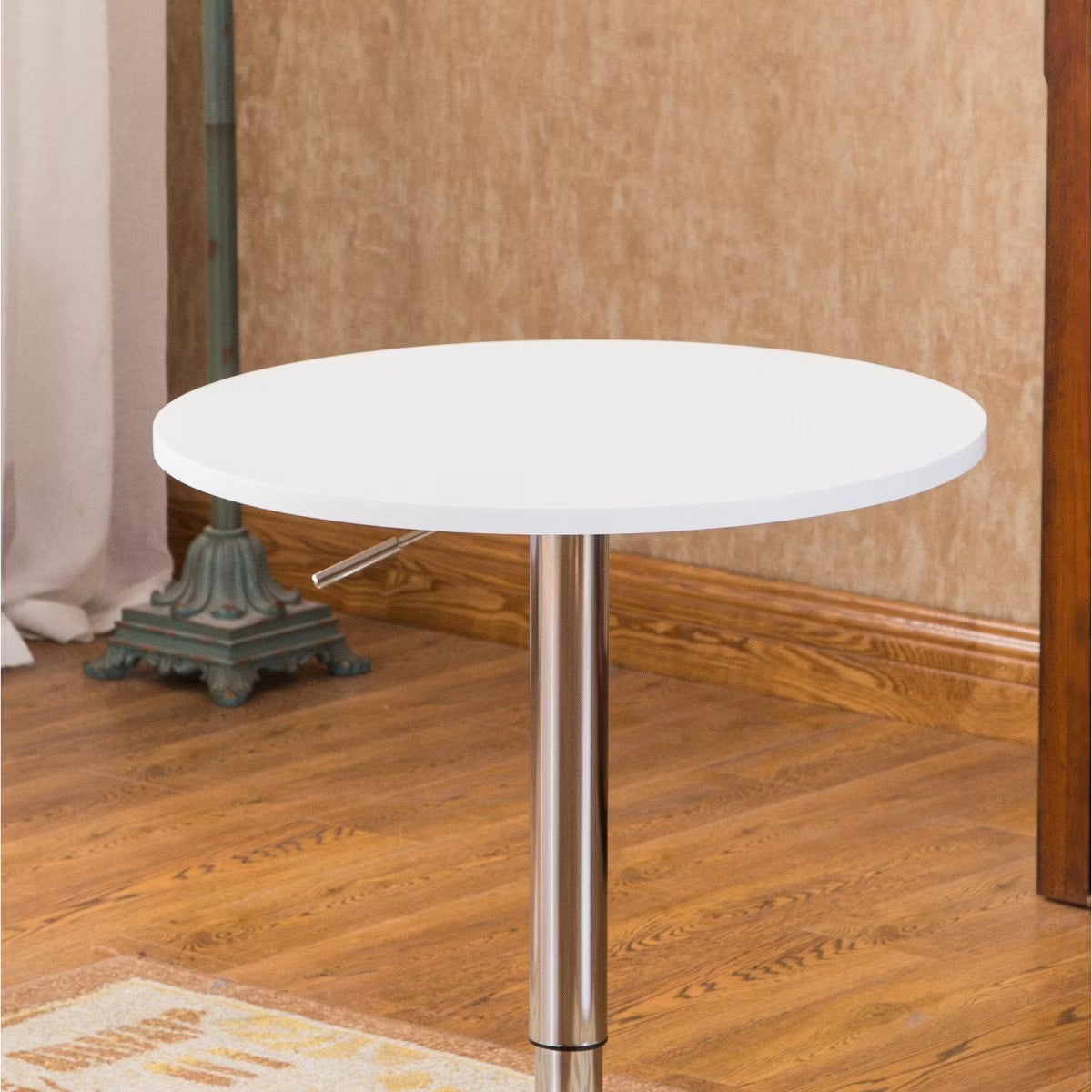 Baxton 3-Piece White Adjustable Bar Table Set