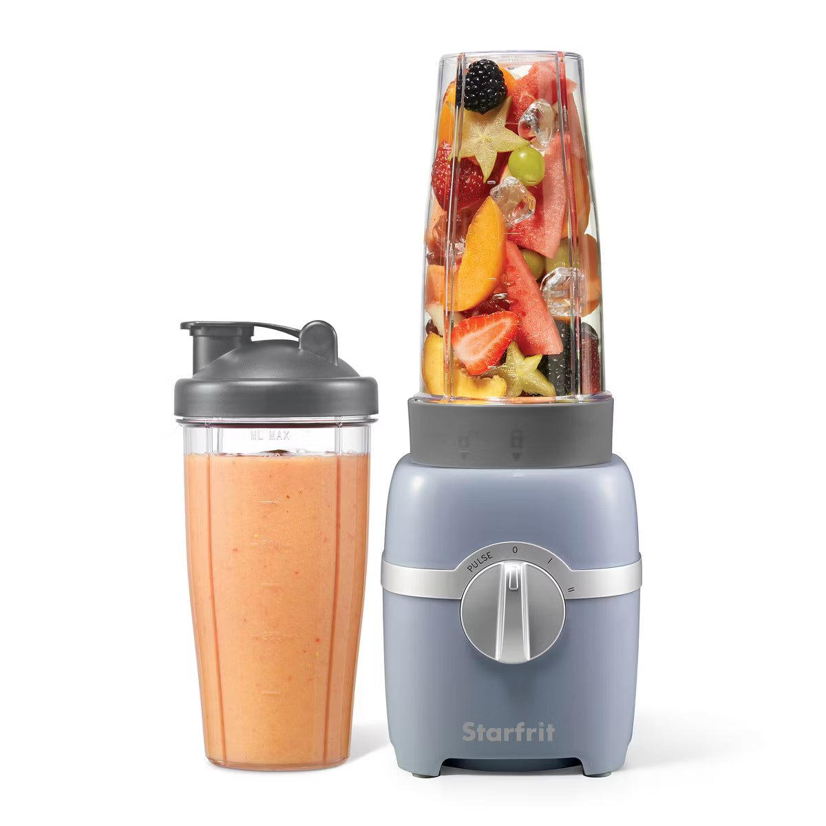 Personal Blender – Speed 300-Watt Electric Personal Blender with 2 Cups – Gray
