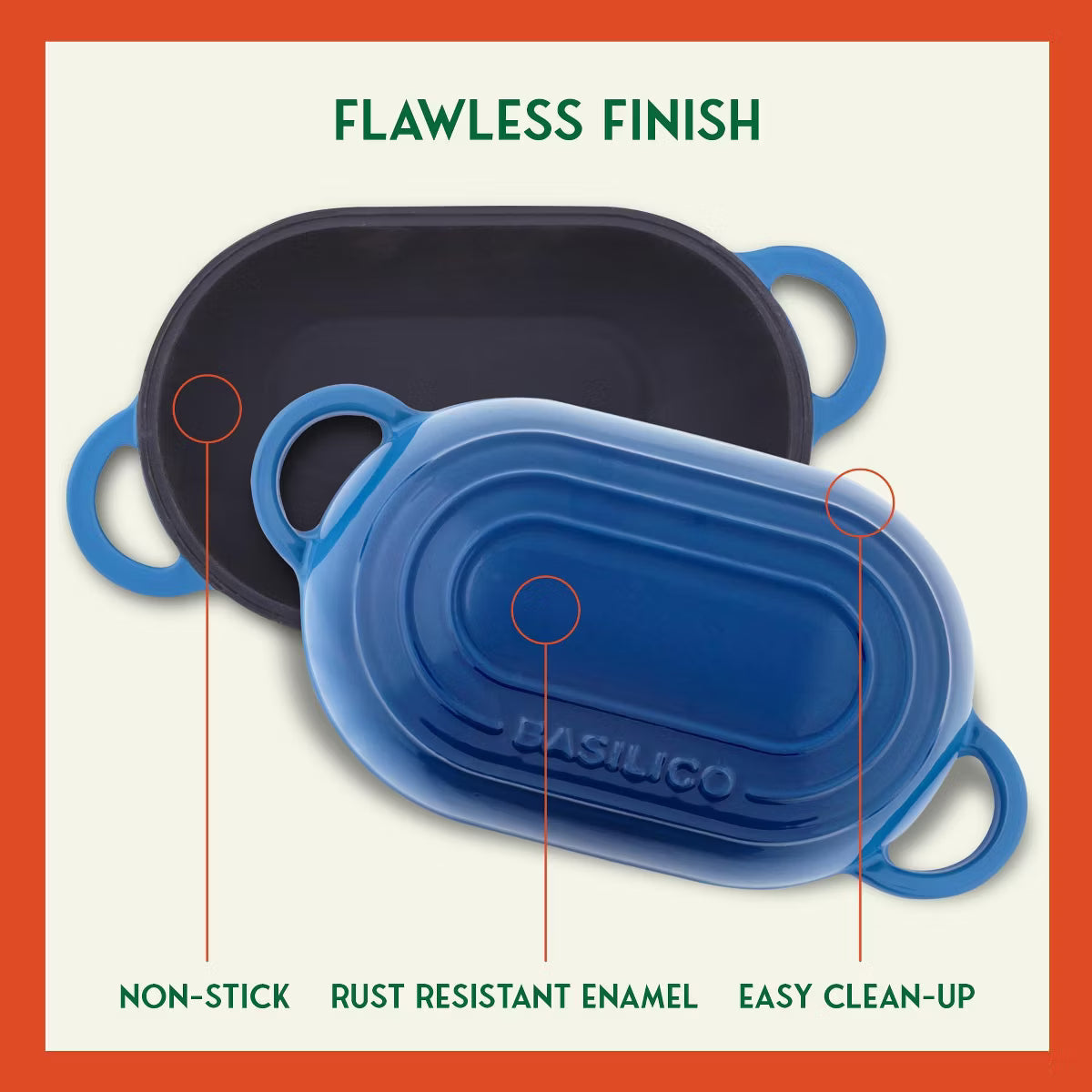 Dutch Oven – Basilico Enameled Cast Iron Dutch Oven 2 Qt – Blue