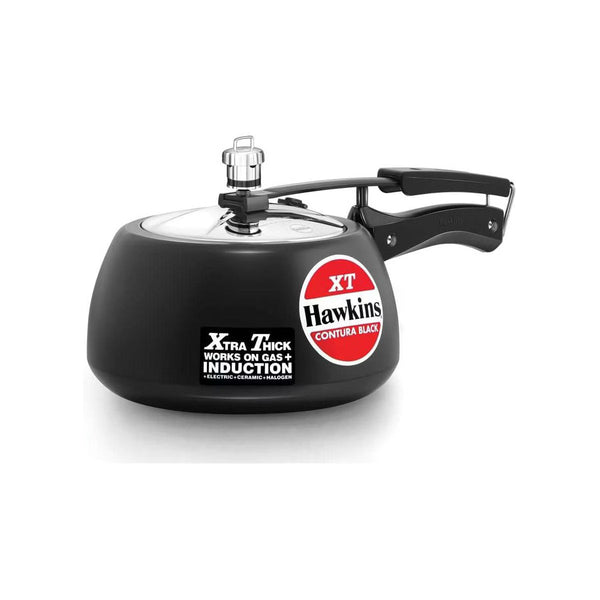 Pressure Cooker – 3L Contura Hard Anodized Induction Compatible Extra Thick Base – Black