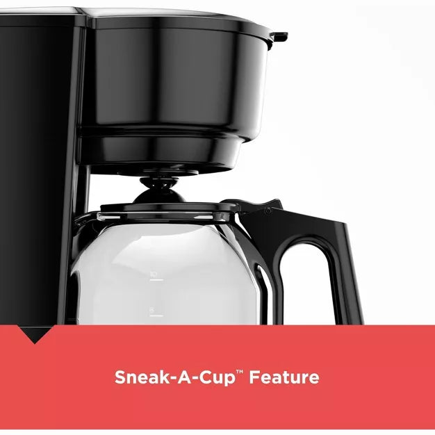 Drip Coffee Maker – 12-Cup Coffee Maker with Easy On/Off Switch – Black