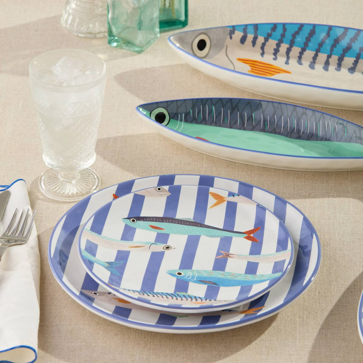Salad Plate – Culinvaro Something Fishy Set of 4 Salad Plates