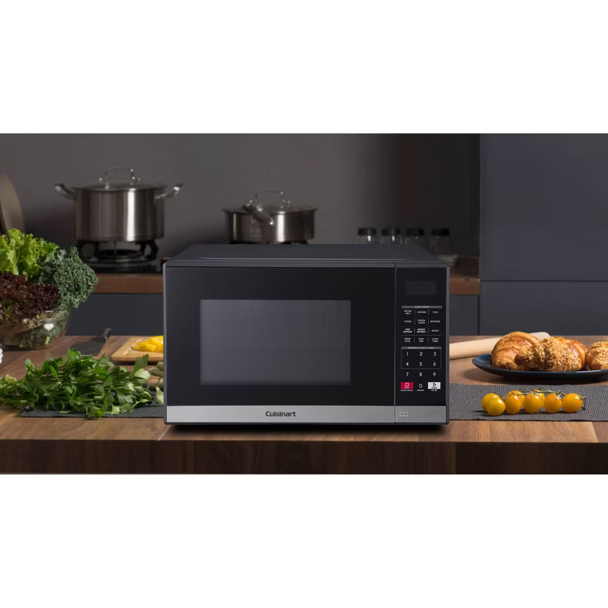 Microwave Oven – 1.2 cu ft Microwave Oven with Air Fryer: – Black