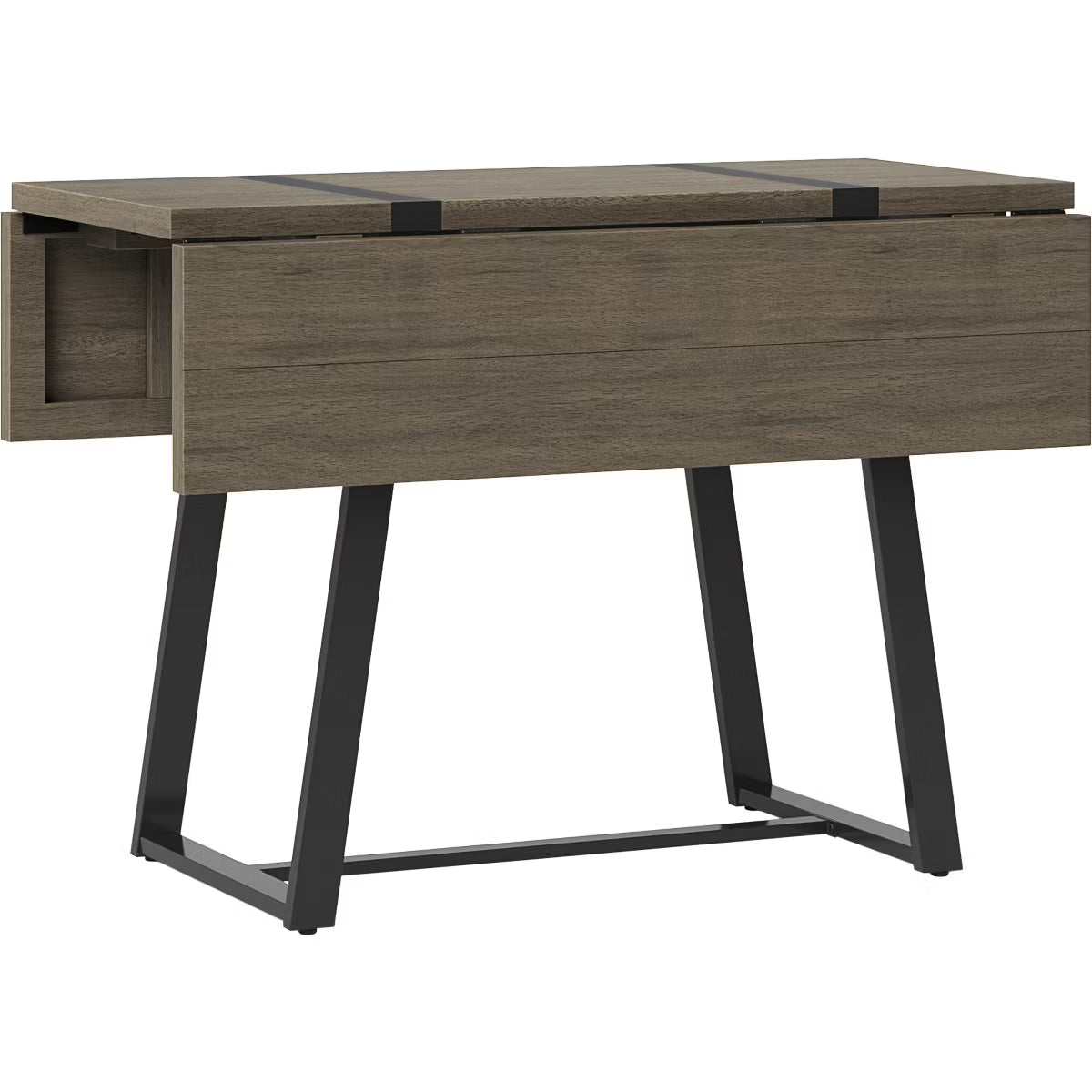 Dining Table – Culinvaro Brimfield Metal Base Extendable Dining Table Brown
