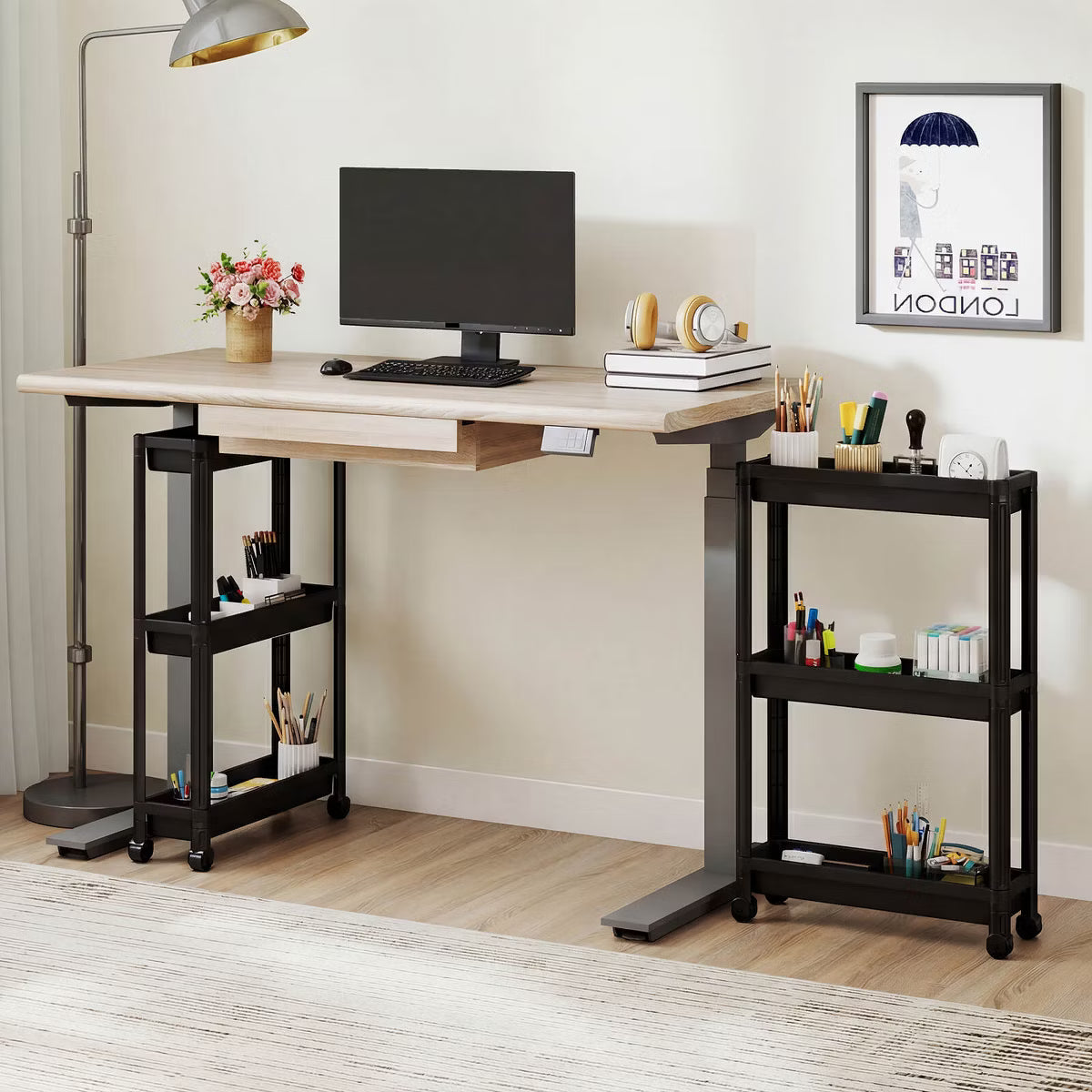Storage Cart – Culinvaro 3-Tier Slim Rolling Storage Cart 2-Pack with Wheels