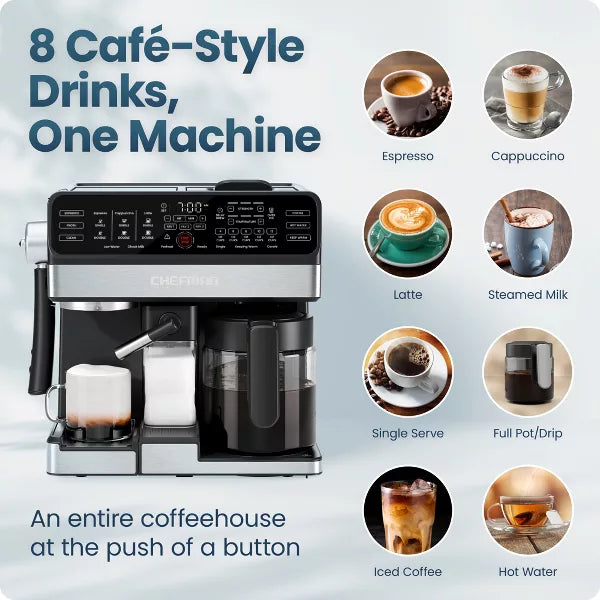 Coffee Maker – Coffee Station, Coffee Maker Espresso Machine Combo – Black