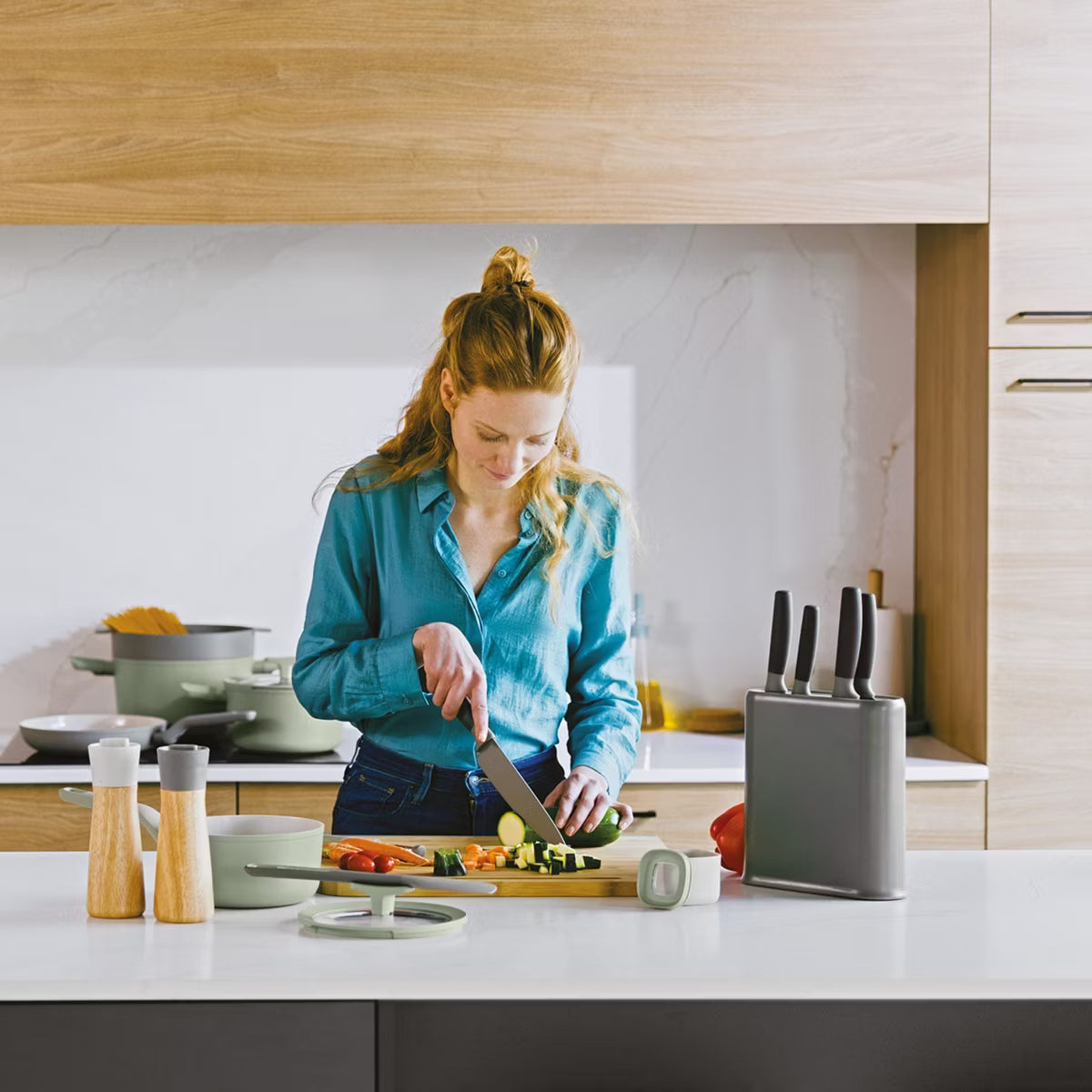 Non-stick Stainless Steel Chef's Knife 7.5", Recycled Material