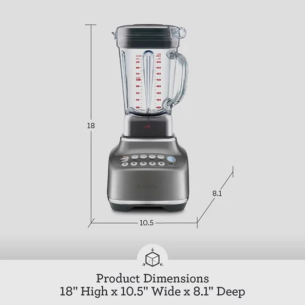 Countertop Blender – Q Blender Smoked Hickory – Silver