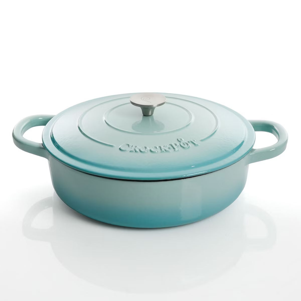 Dutch Oven – 5 Quart Artisan Enameled Cast Iron Braiser Pan – Blue