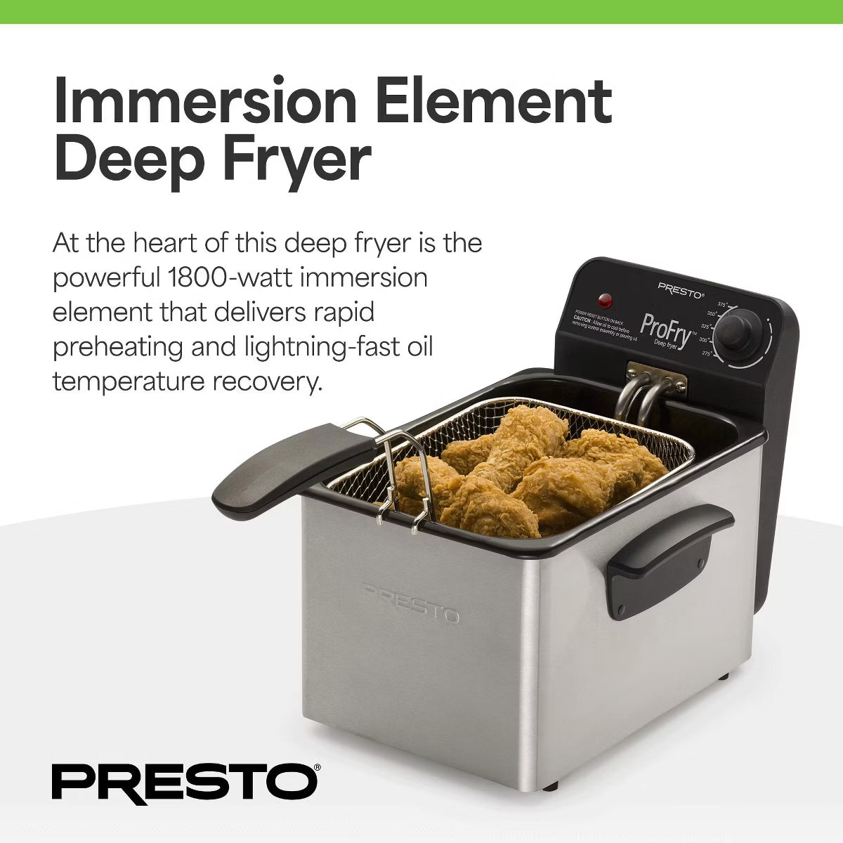 Deep Fryer – ProFry 8-Cup Deep Fryer with 1800-Watt – Silver