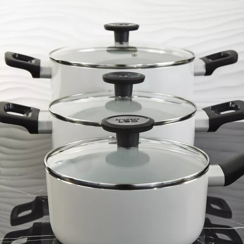 Cookware Set – Leo Glints Nonstick Ceramic 3Pc Cookware Set – 7Pc
