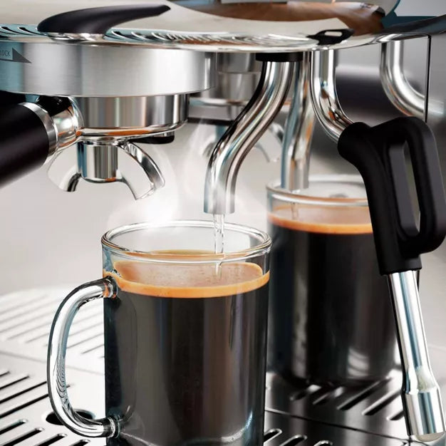 Espresso Machine – Barista Brew Semi-Automatic Espresso Machine with Milk Frother – Stainless Steel