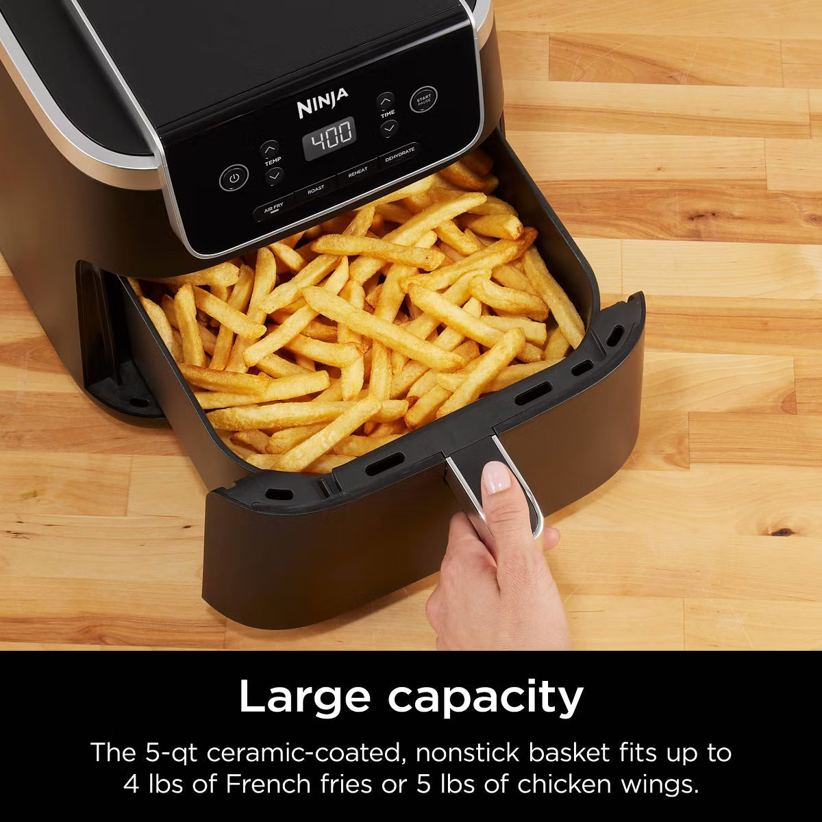 Air Fryer – Pro 4-in-1Air Fryer : 5-Quart, 1750W – Black