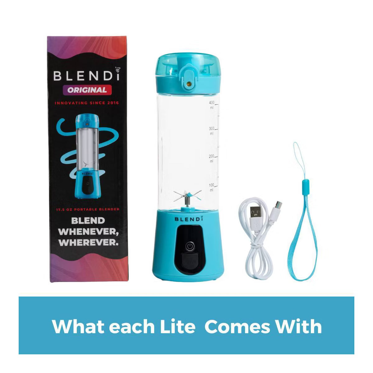 Personal Blender – Personal Blender, 17oz Capacity, 70W – Blue