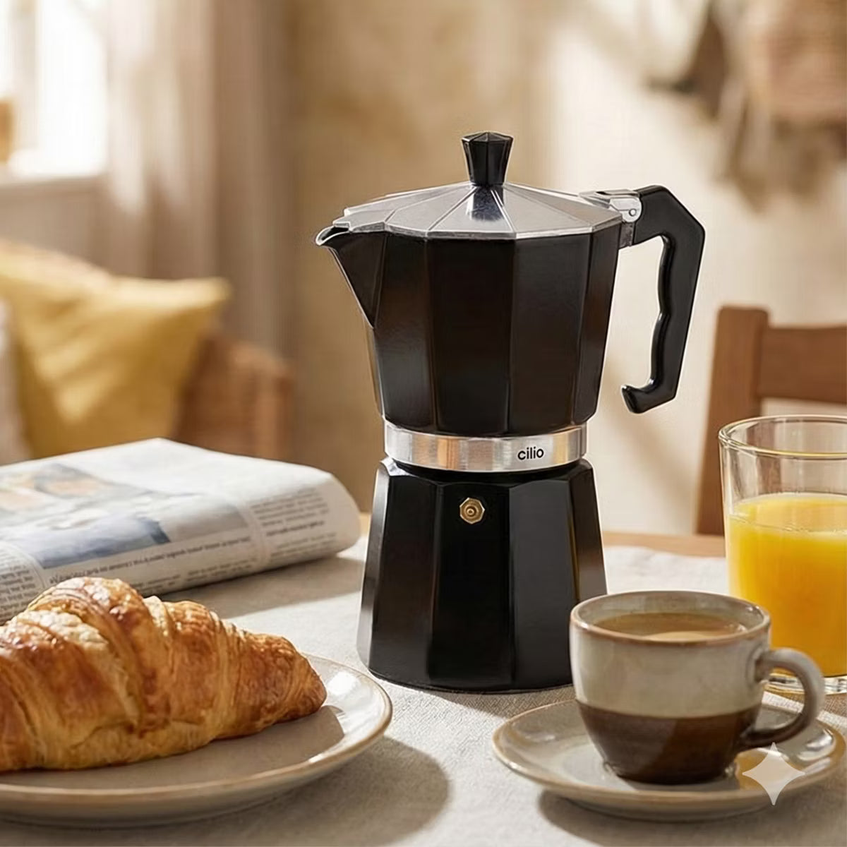 Classico Stovetop Espresso Maker, 15 ounce, Black