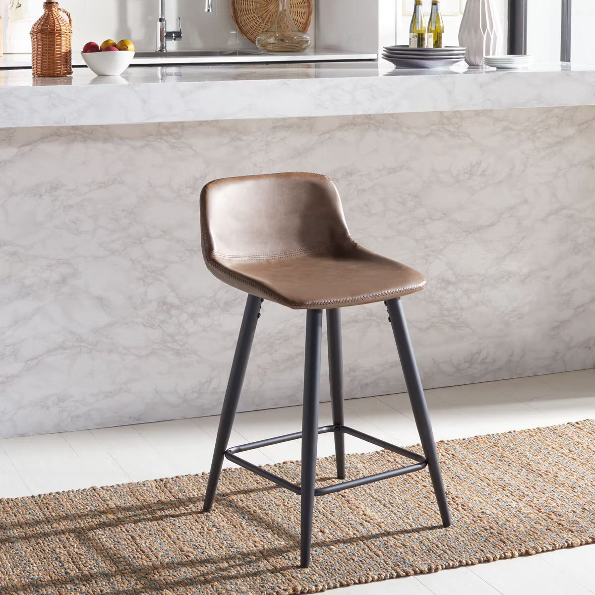 Asena Counter Stool - BST7500 - Saddle/Black